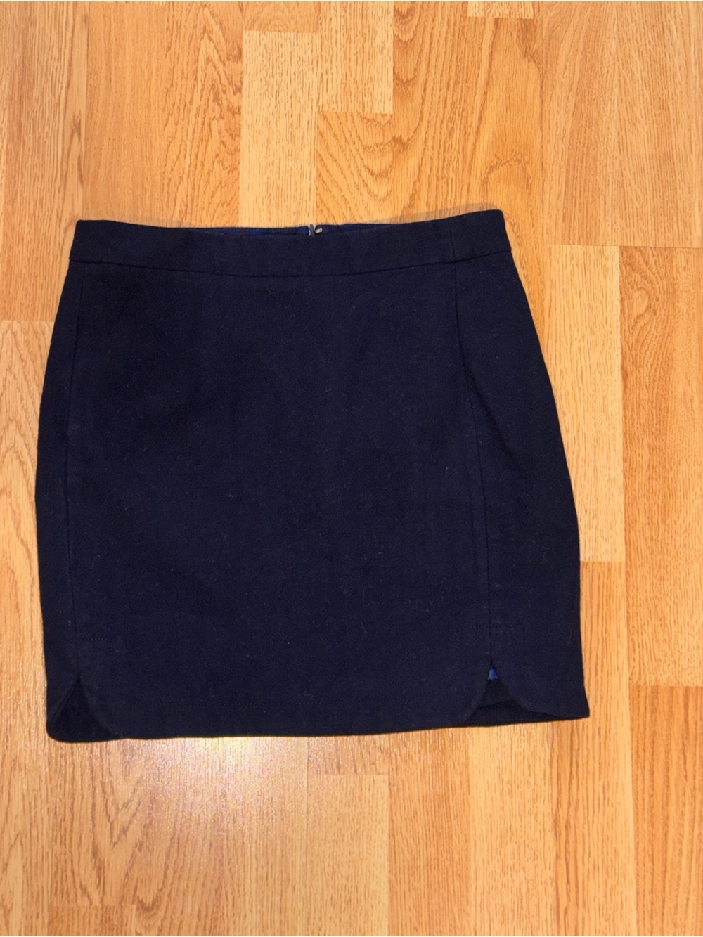 J. Crew Women’s Navy Wool Mini Pencil Skirt- 0